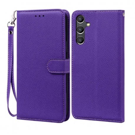 Funda Libro Samsung Galaxy A55 cuero Soporte Violeta