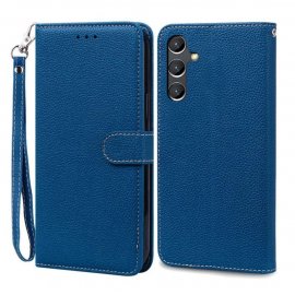 Funda Libro Samsung Galaxy A55 cuero Soporte Azul marino