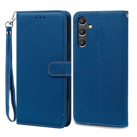 Funda Libro Samsung Galaxy A55 cuero Soporte Azul marino