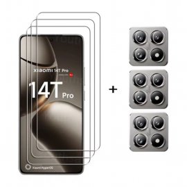 Pack 6 en 1 Cristal Templado Xiaomi 14T transparente
