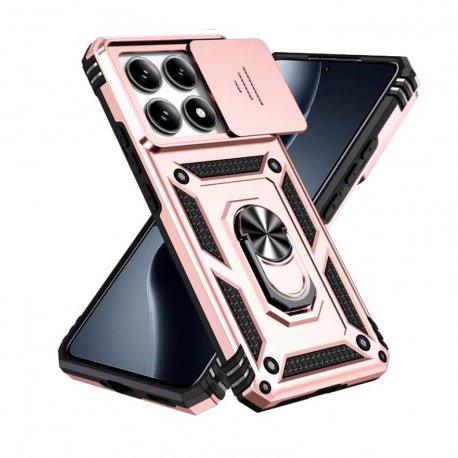 Funda Xiaomi 14T Tank antigolpes Imán Rosa