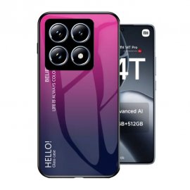 Carcasa Xiaomi 14T Trasera Cristal templado Fucsia