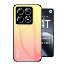 Carcasa Xiaomi 14T Trasera Cristal templado Amarilla