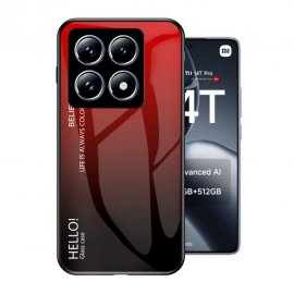 Carcasa Xiaomi 14T Trasera Cristal templado Roja
