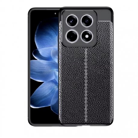 Funda Xiaomi 14T TPU Textura Cuero Negra