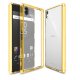 Funda Sony Xperia XA Gel Transparente con bordes Dorados