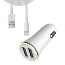 Cargador de Coche Doble 3200mAh Lightning