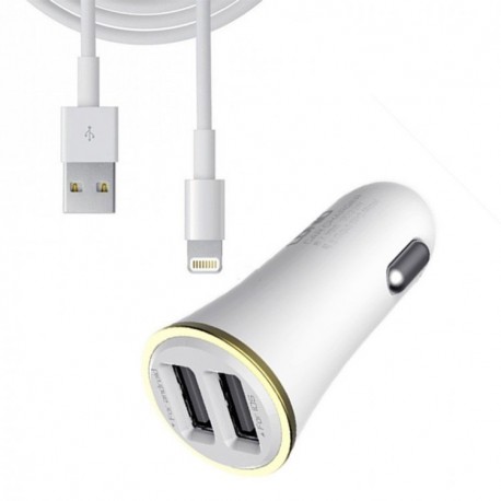 Cargador de Coche Doble 3400mAh Lightning