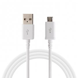 Cable Micro USB 2.0 Smartphones y Tabletas Blanco