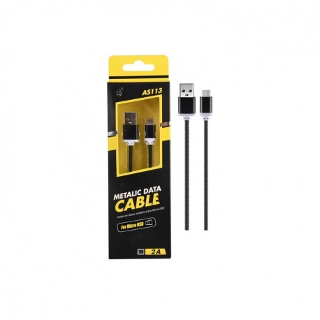 Cable Micro USB 2.0 Smartphones y Tabletas Knob Negro