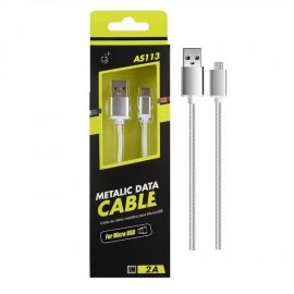 Cable Micro USB 2.0 Smartphones y Tabletas Knob Plateado