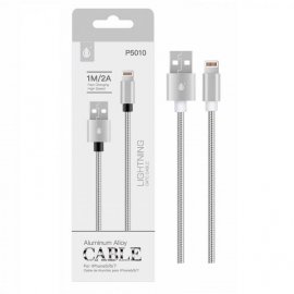 Cable Lightning para Iphone 2A 1 metro Plateado