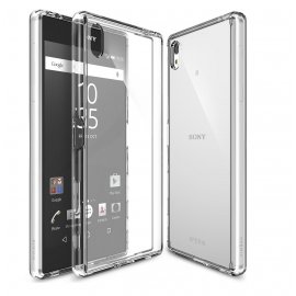 Funda Sony Xperia XA Gel Transparente con bordes Plateado