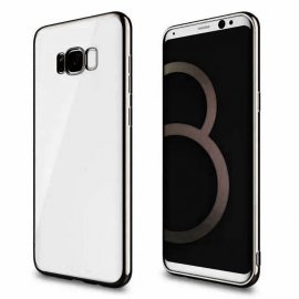 Funda Gel Galaxy S8 Plus con bordes Cromados Negro