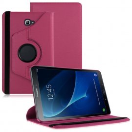 Funda Cuero Galaxy Tab A T585 10.1 Giratoria Rosa