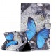 Funda Cuero Galaxy Tab A T585 10.1 Giratoria Mariposa