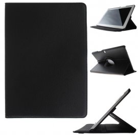 Funda Cuero BQ Aquaris M10 Giratoria Negra