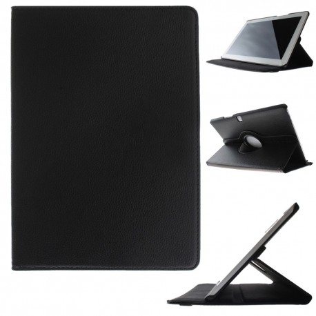 Funda Cuero BQ Aquaris M10 Giratoria Negra