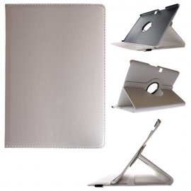 Funda Cuero BQ Aquaris M10 Giratoria Blanca