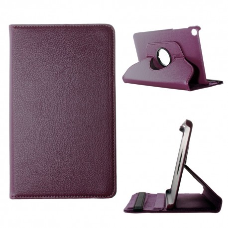 Funda Cuero BQ Aquaris M8 Giratoria Morada