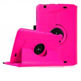 Funda Cuero LG V700 Pad Giratoria Rosa