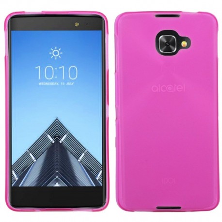 Funda Gel Alcatel Idol 4S Flexible y lavable Rosa