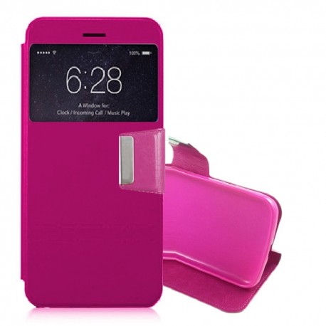 Funda Libro Alcatel Idol 4 con Tapa Rosa