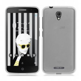 Funda Gel Alcatel Pop 4 Flexible y lavable Negra