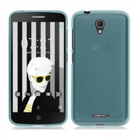 Funda Gel Alcatel Pop 4 Flexible y lavable Azul