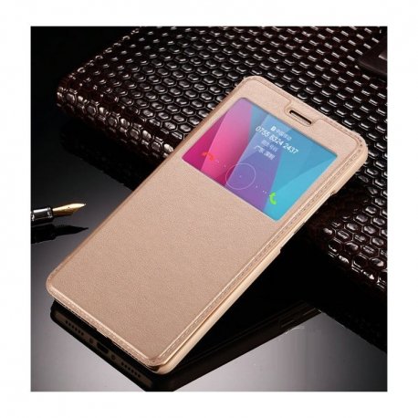 Funda Flip Ventana LG G5 Dorada