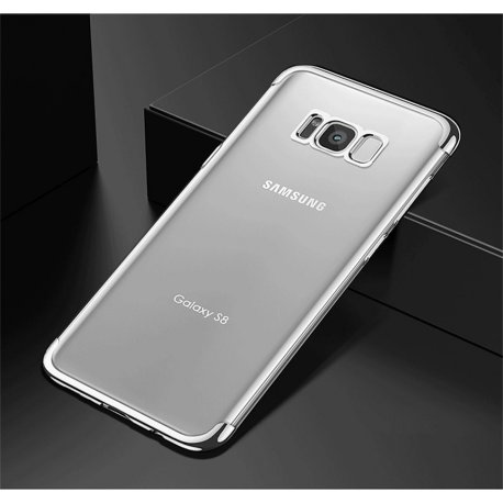 Funda Gel Galaxy S8 Plus con Esquinas Cromados