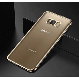 Funda Gel Galaxy S8 Plus con Esquinas Oro