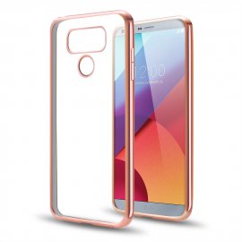 Funda Gel LG G6 con bordes Cromados Rosa