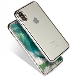 Funda Flexible Iphone X Gel con bordes Cromados
