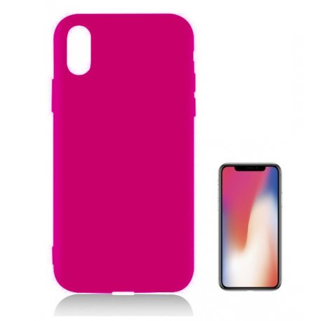 Funda Gel Iphone X Rosa Tpu
