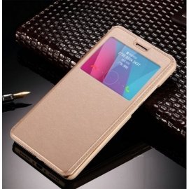Funda Flip Libro Ventana iPhone X Dorada