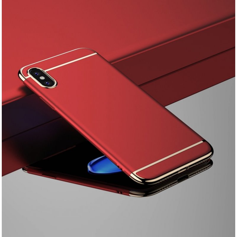 funda cromada iphone x roja