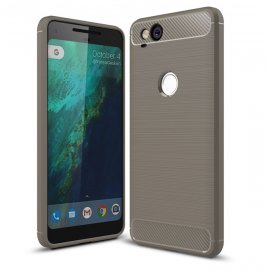 Funda Google Pixel 2 Gel Hybrida Cepillada Gris