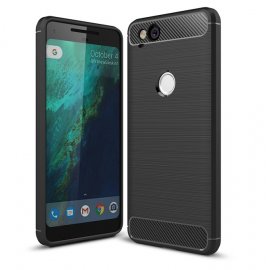 Funda Google Pixel 2 Gel Hybrida Cepillada Negra