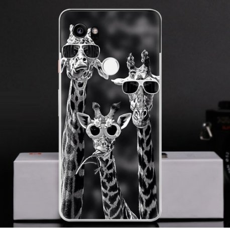 Funda Google Pixel 2 XL Gel Dibujo Jirafa
