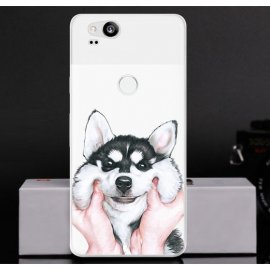 Funda Google Pixel 2 Gel Dibujo Husky