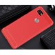 Funda Google Pixel 2 XL Gel Hybrida Cepillada Roja