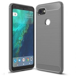 Funda Google Pixel 2 XL Gel Hybrida Cepillada Gris