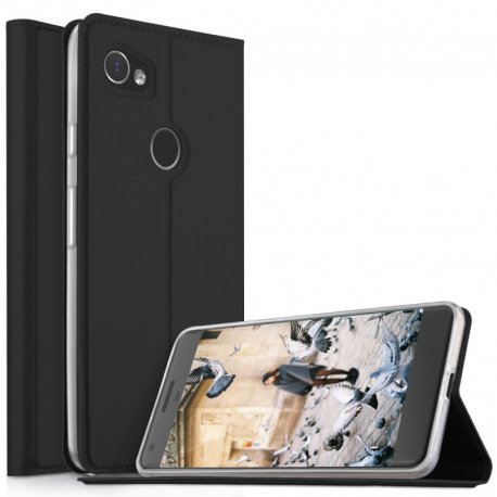 Funda Libro cuero Google Pixel 2 XL Flip Soporte Negra