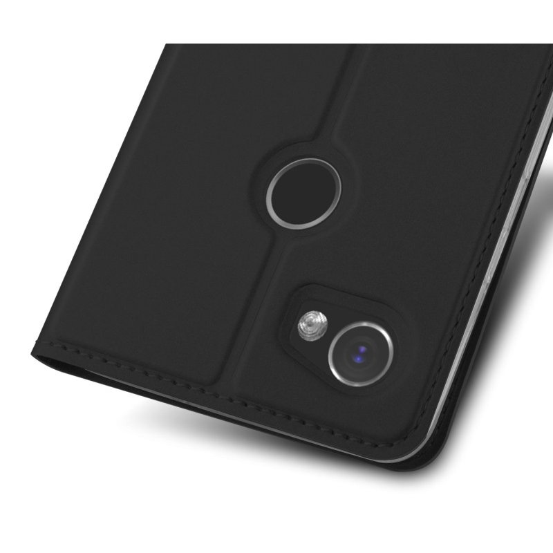 funda libro cuero negra google pixel 2 XL soporte