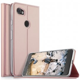 Funda Libro cuero Google Pixel 2 XL Flip Soporte Oro Rosa