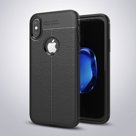 Funda iPhone X Gel Cuero 3D