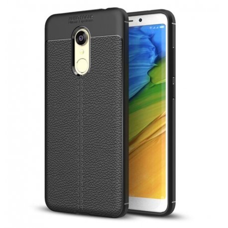 Funda Xiaomi Redmi 5 Plus Tpu Cuero 3D Negra