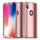 Funda Iphone X Aluminio 360 Completa Oro Rosa