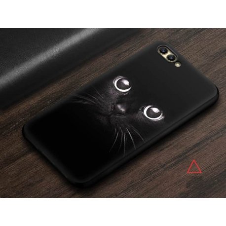 Funda Honor View 10 Gel Dibujo Felino